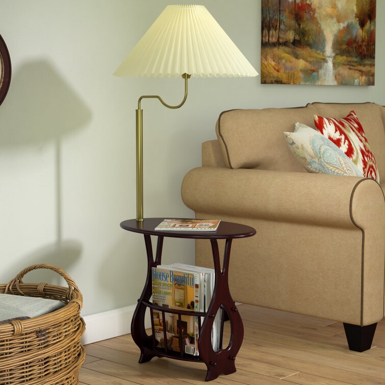 Side tables with lamps hot sale attached